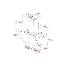 Load image into Gallery viewer, Teka Vertical Decorative Hood 60 cm, Touch Control, 3+1 Speeds, LED, Black Glass