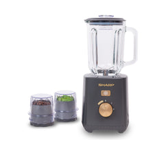 Load image into Gallery viewer, Sharp Blender with 2 Grinders 800W 1.5L Glass Jug Anthracite
