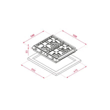 Load image into Gallery viewer, Teka  Built-in Gas Hob 60cm  4 Burners Cast Iron Grids Auto Ignition Stainless Steel
