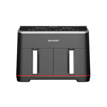 Load image into Gallery viewer, Sharp Air Fryer 8L Double Basket 1800W, Black
