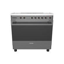 Load 3D model into Gallery viewer, Toshiba Free Standing Gas Cooker 5 Burner with Grill 90x60 Stainless Steel
