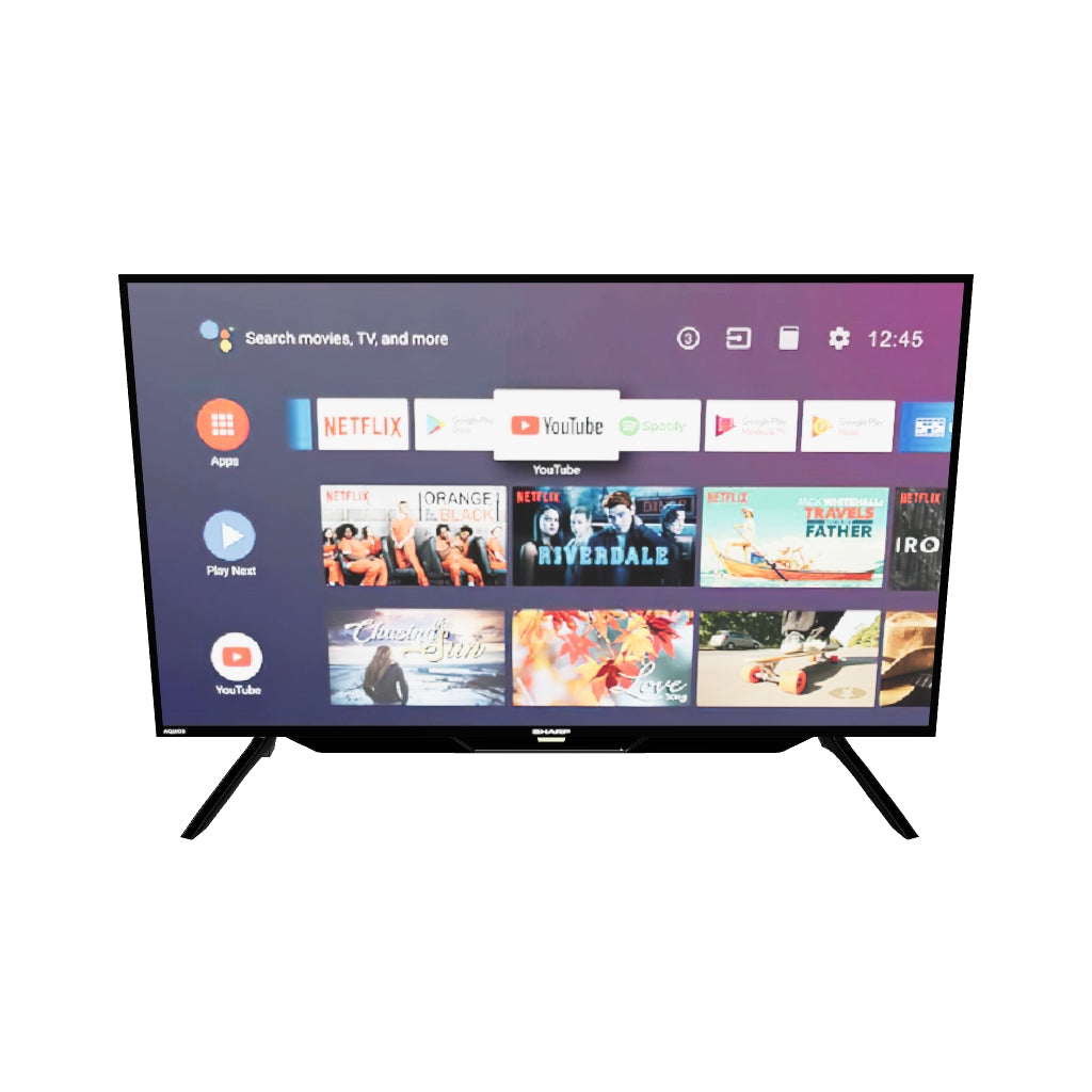 Sharp 42 Inch Full HD HDR Smart LED TV Android 9.0 Netflix YouTube Chromecast-Built in with Google Assistant