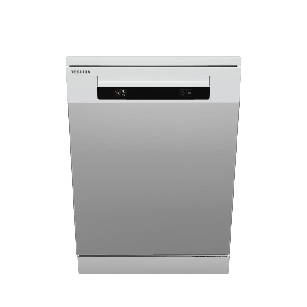 Toshiba Free Standing Dishwasher 14 Place Setting 6 Programs Silver