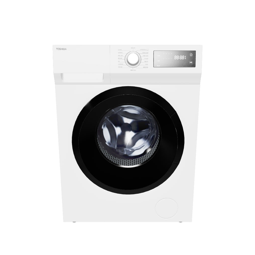 Toshiba Front Load Washer 7KG 1200 RPM Real Inverter Digital Display White
