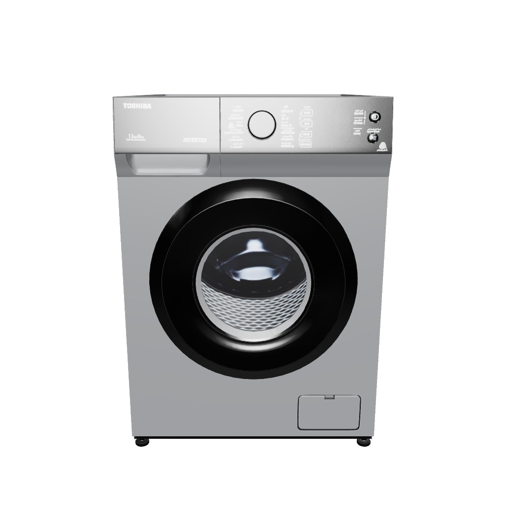 Toshiba Front Load Washer Dryer Combo 12/8Kg Inverter 60Hz Silver